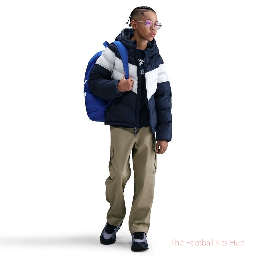 Chelsea Winter Jacket NSW synthetic-fill - Obsidian/Rush Blue/White Kids