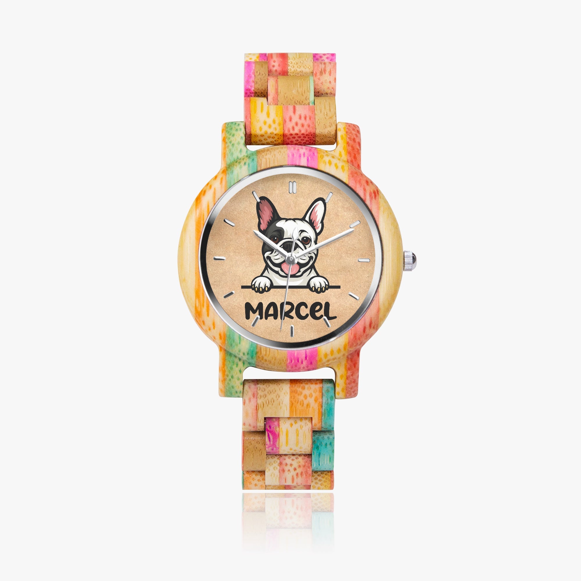 Stylish Wooden Watch For Frenchie Lovers Pet Gear | Non-slip Design