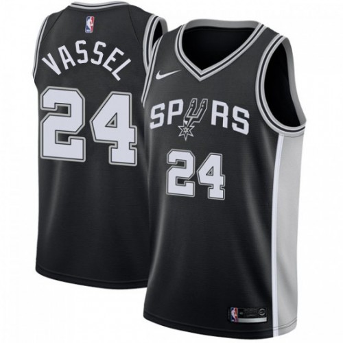 Spurs Devin Vassell #24 Elite 2024 Icon NBA Swingman Jersey Black