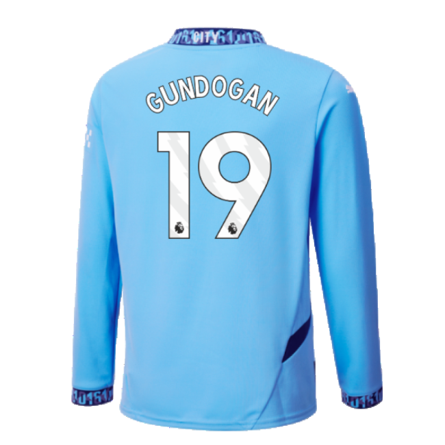2024-20 Man City Home Football Shirt Gundogan Name Number L M S Kids
