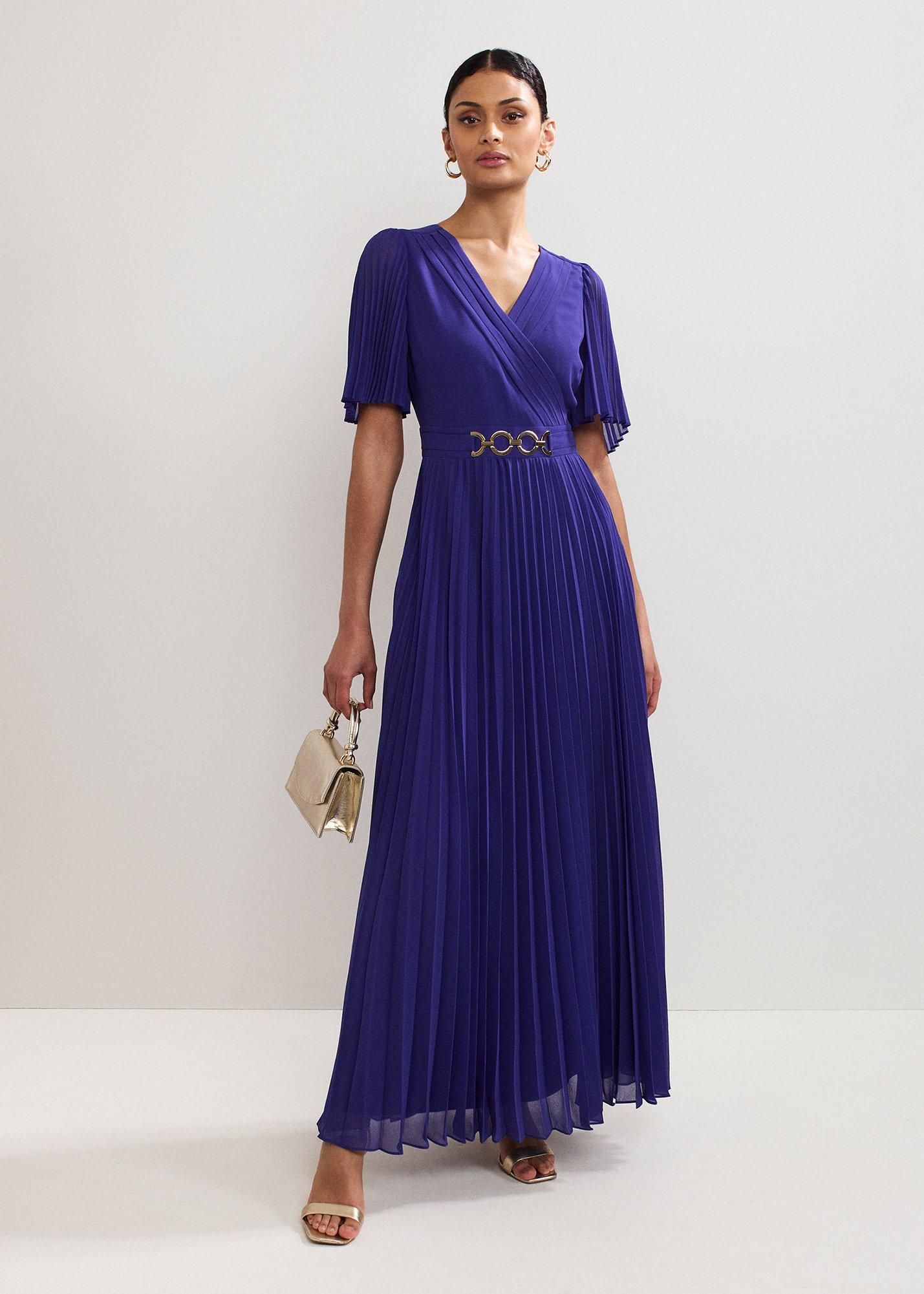 Yasmina Pleated Maxi Dress