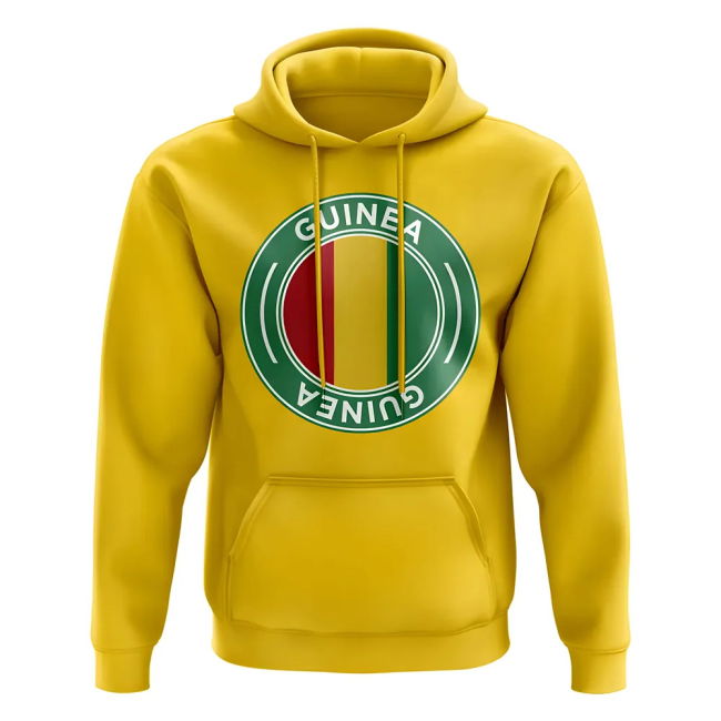 Fan-Favorite Guinea Football Badge Hoodie (Yellow) Match-Ready