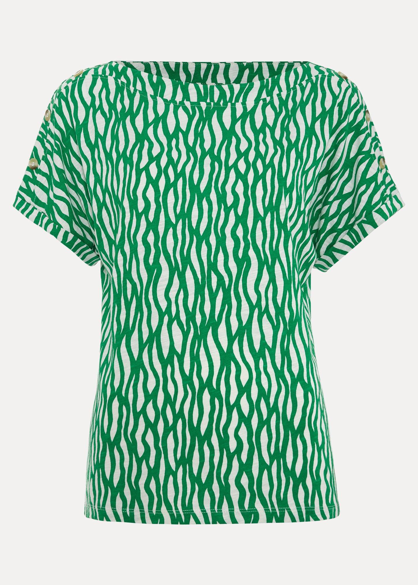 Suzie Button Detail Printed Top