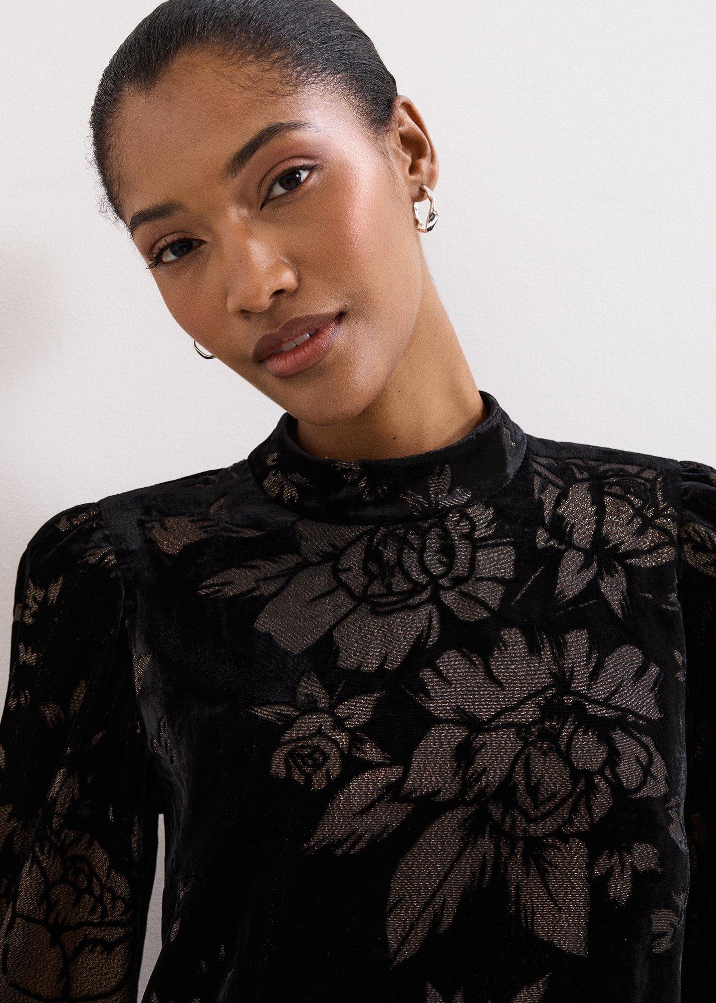 Petite Reanna Foil Shift Dress