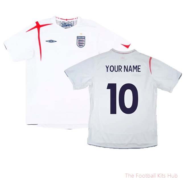England 2005-07 Home Shirt (M) (Excellent) (Your Name)