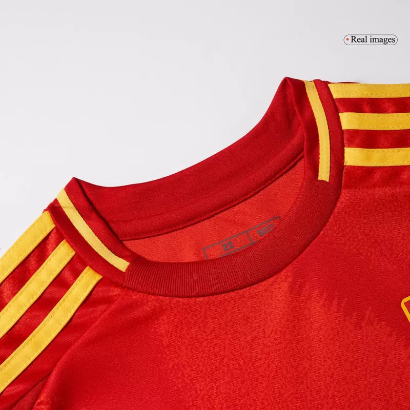 Kid's Spain Home Soccer Jersey Kit(Jersey+Shorts) 2024/25Authentic Kit