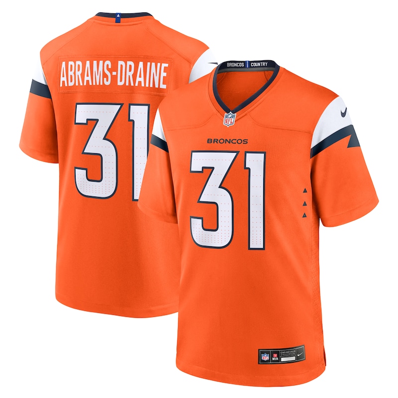 None Kris Abrams-Draine DEN Broncos Bold Authentic Jersey Game Day Wea