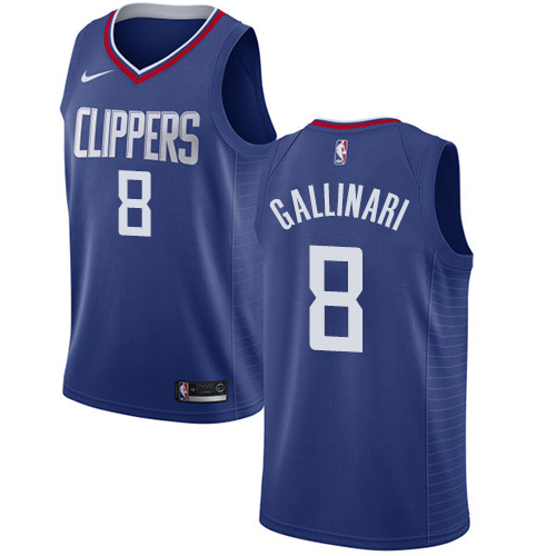 Blue LAC Angeles Clippers #8 Nike Replica Jersey Basketball Jersey