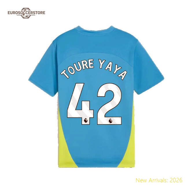 Non-toxic Man City Kids Jersey Toure Yaya 2024-2025 Dri-fit