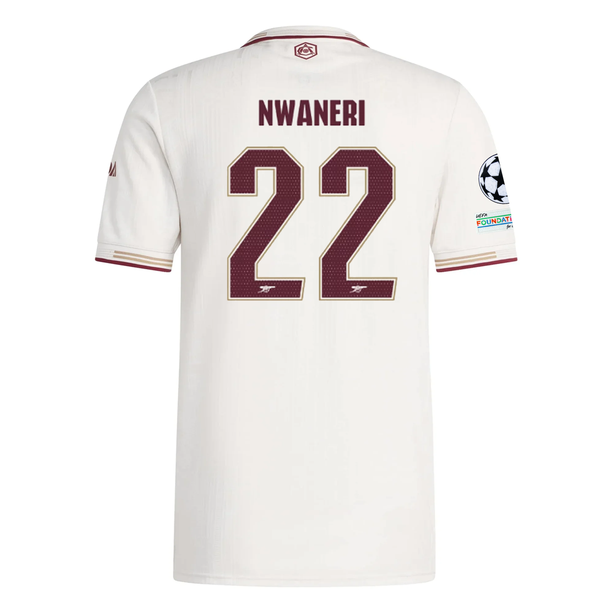 Arsenal Nwaneri 2025-2026 UCL Third Jersey – Authentic Shirt