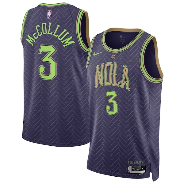 CJ McCollum NOP Swingman Jersey - official retro sports game-day