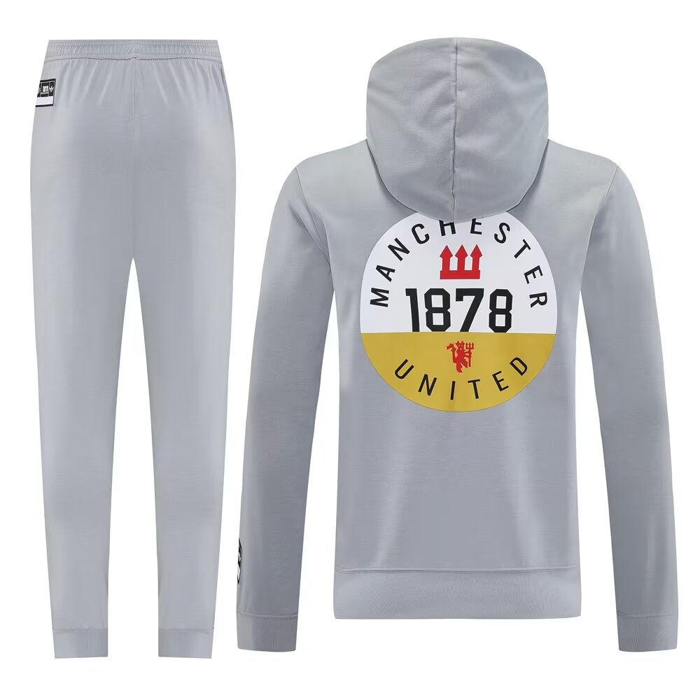 Manchester United 2526 Grey Hoodie Suit - Official Replica 22381