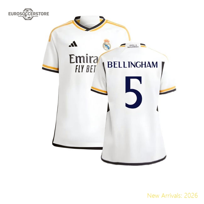 2023-2024 Real Madrid Home Shirt (Kids) (Bellingham 5)