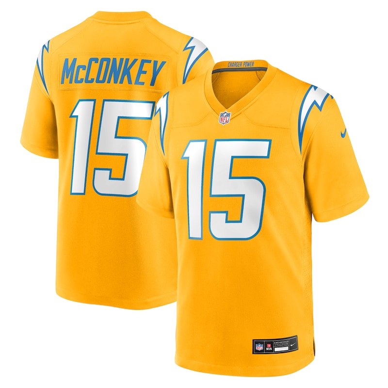 None Ladd McConkey Los Angeles Chargers Iconic Fan Apparel for NFL Fan