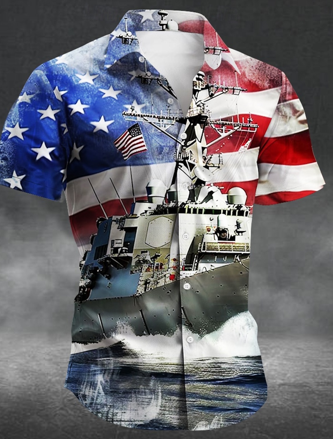 Independence Day Men's American US Flag 4th of July U.S. 250th Anniversary Patriotic Shirt Summer Shirt Button Up Shirt Short Sleeve Fashion Casual Holiday Summer Spring Turndown 3D Print Collared