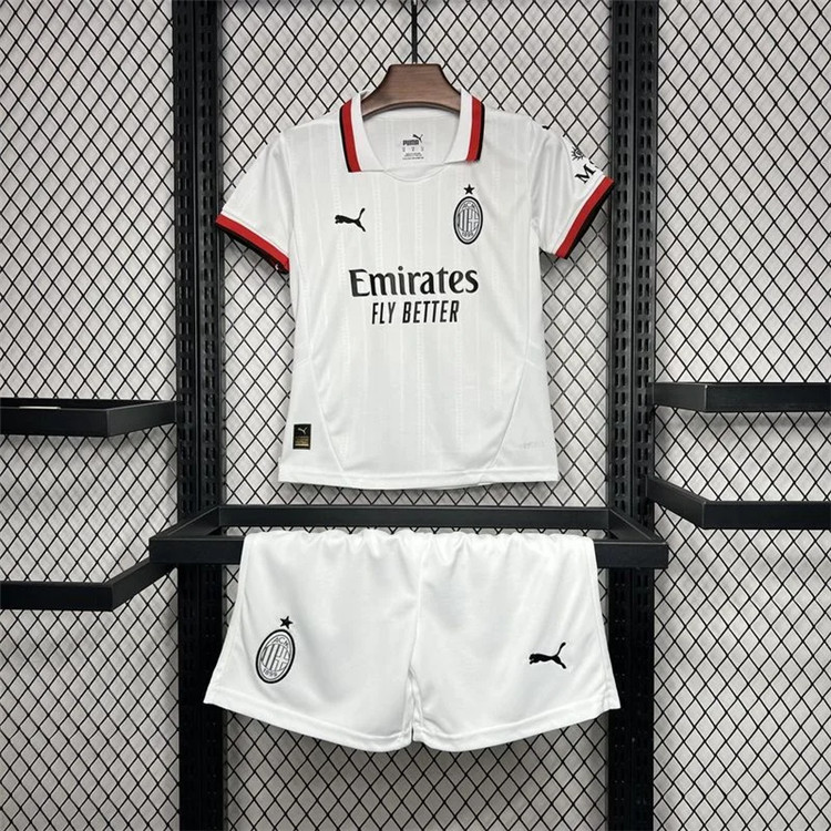 Advanced Fabric Kids AC Milan 2425 Away Kit ShirtShorts