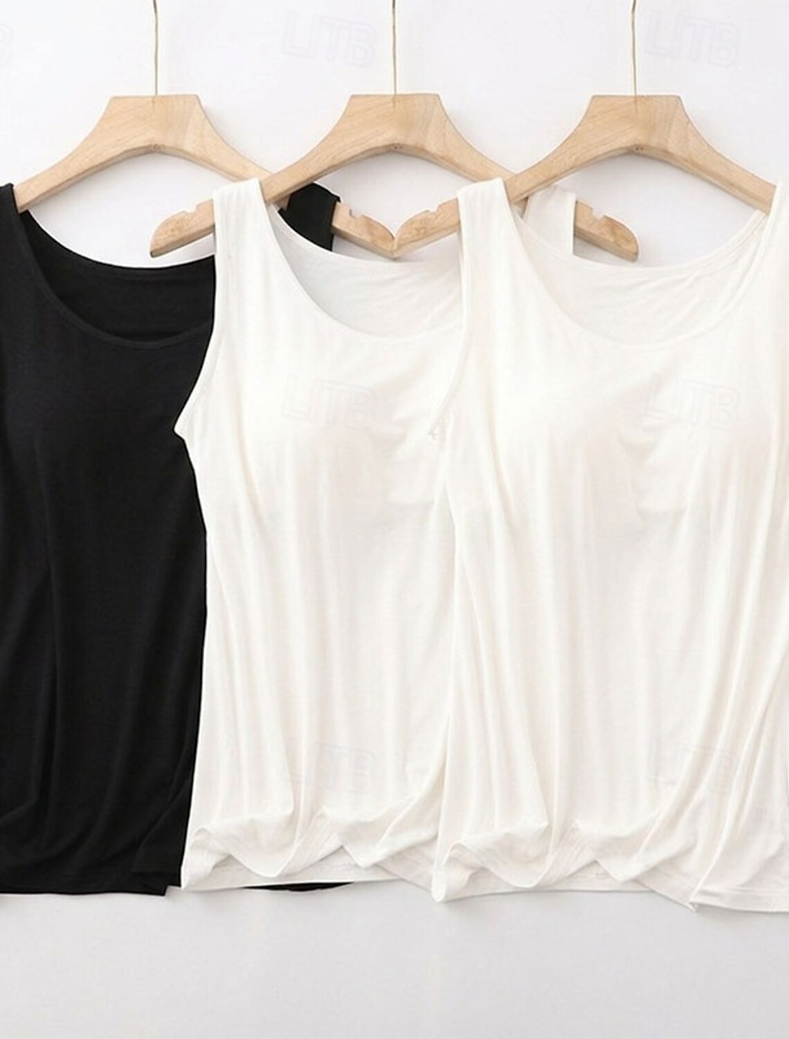 Women's Camisole Tank Top Basic Sleeveless Regular Tops Round Neck Casual Black White Orange Dark Gray Gray