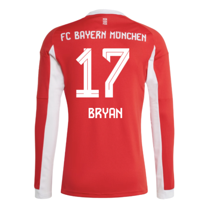 2025-2026 Home Shirt by Bayern Munich Long Sleeve