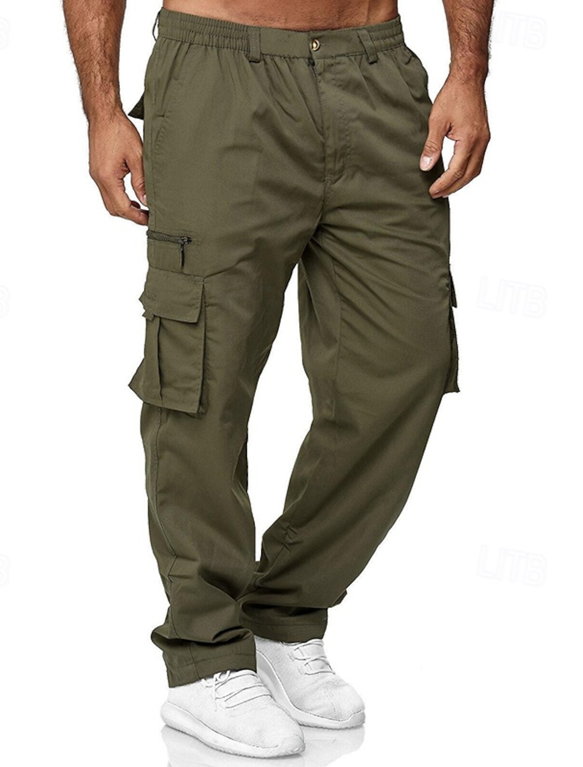 Mens Fashion Cargo Pants Casual Loose Trousers Multi-Pocket Outdoor Work Pants Jogger Athletic Sweatpants Navy