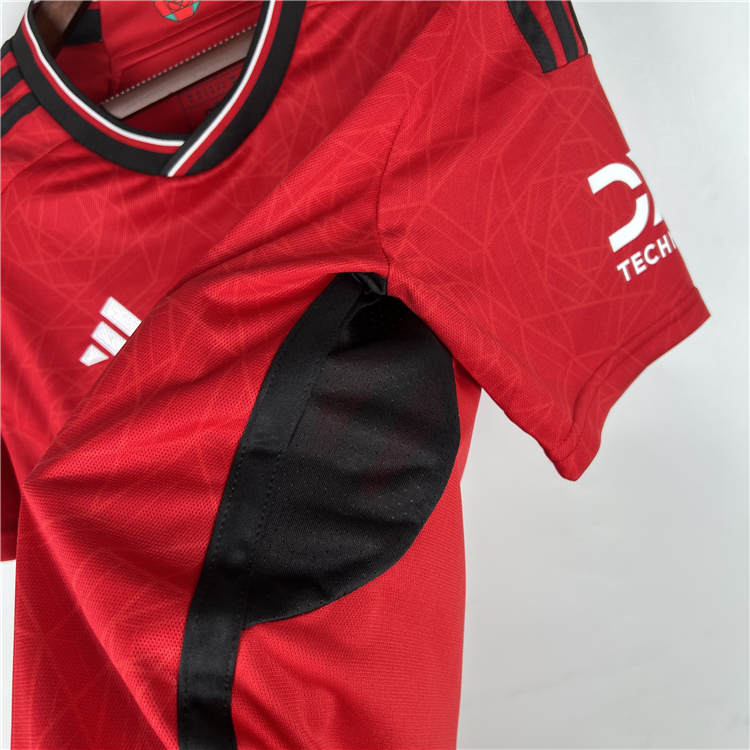 Comfort Fit Man Utd Manchester United 2324 Home Kit Red Soccer Jersey