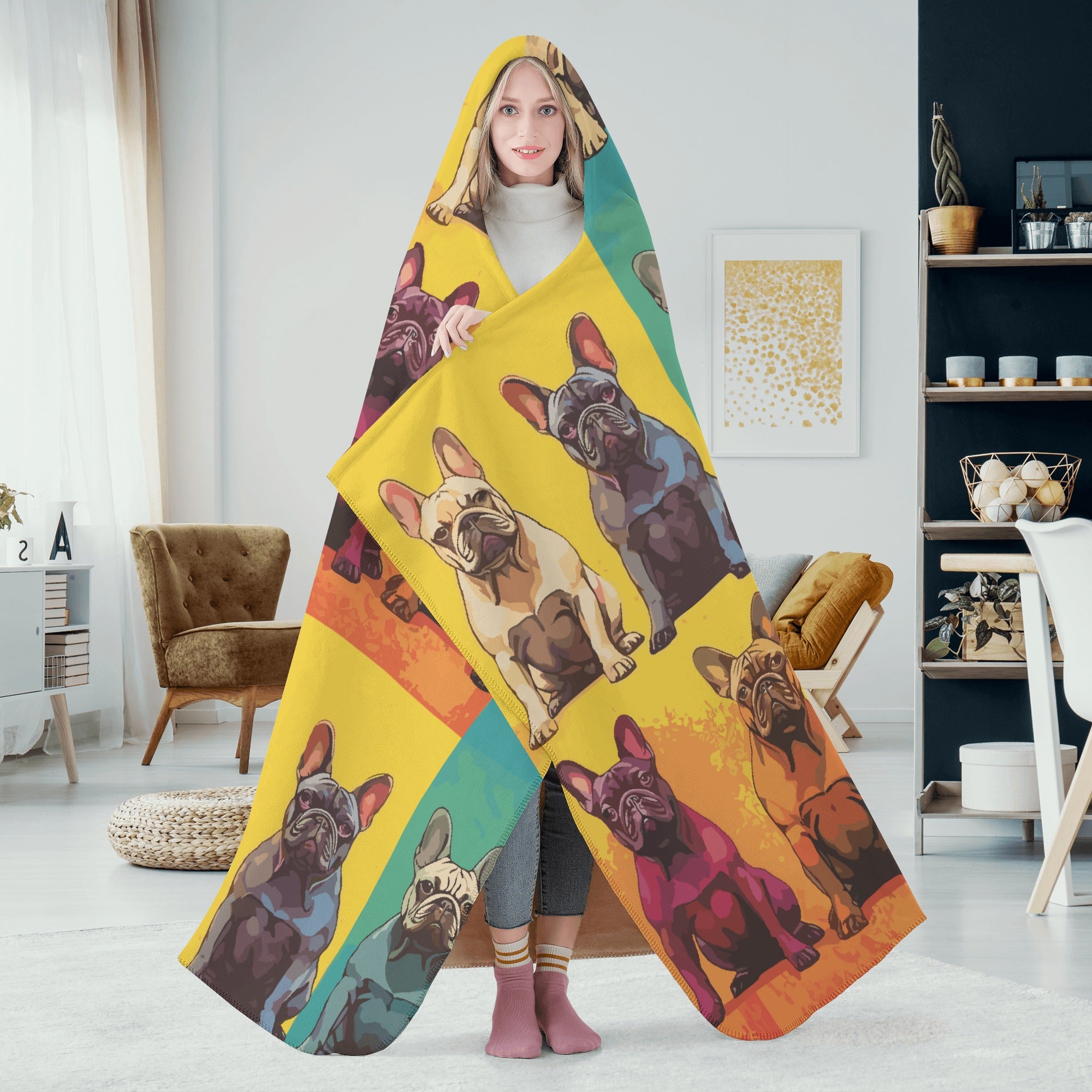 Fashion-Forward I Love Colors - Hooded Blanket for Fashion Lovers