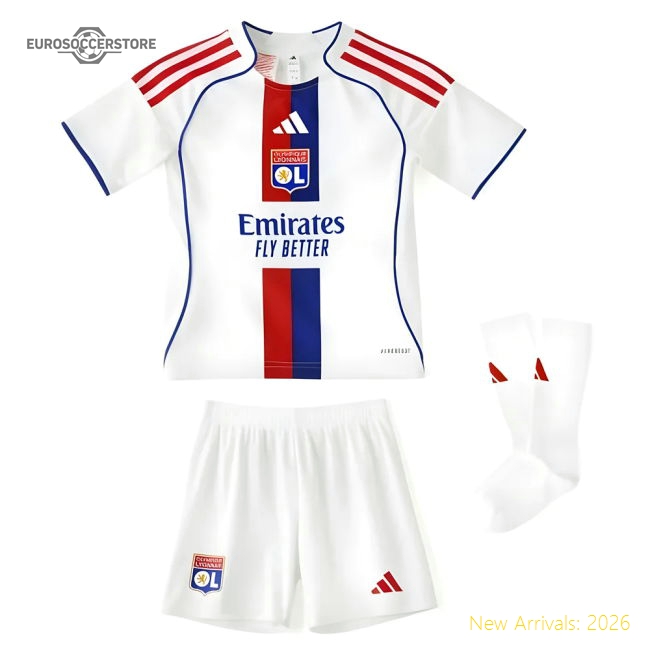 Premium 2025-2026 Olympique Lyon Home Mini Kit (Mata 22)
