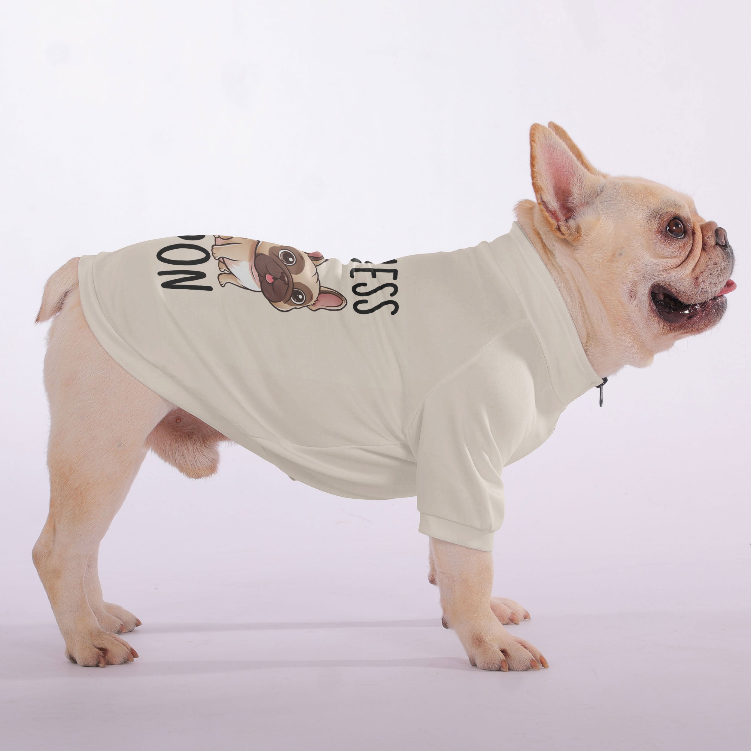 Inspired Snuggly Zip-up Sweatshirt For French Bulldogs For Frenchie Fans
