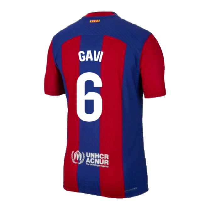 Official 2023-2024 Barcelona Authentic Home Shirt (Gavi 6)