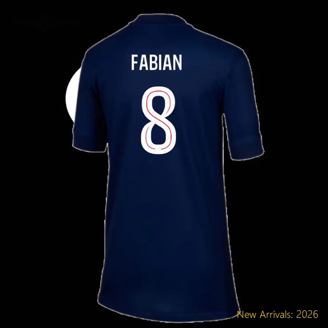 2025-2026 PSG Paris Saint Germain Home Shirt (Kids) (Fabian 8)
