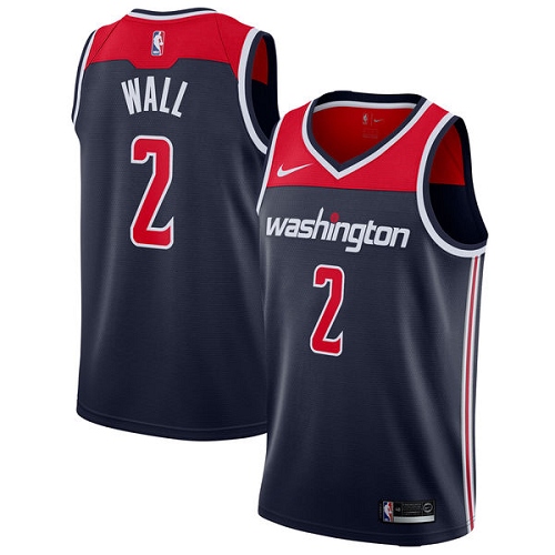 WAS #2 John Wall Professional 2024 Statement NBA Jersey - Blue