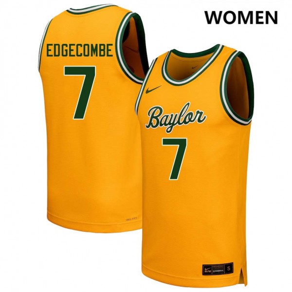 Nike Baylor Bears #7 VJ Edgecombe Women Stitch Jerseys - Yellow