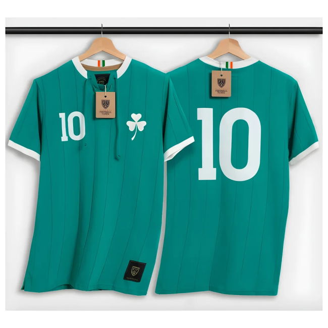 Ireland Retro Shirt Keane With Laces The Green Army Worldcup