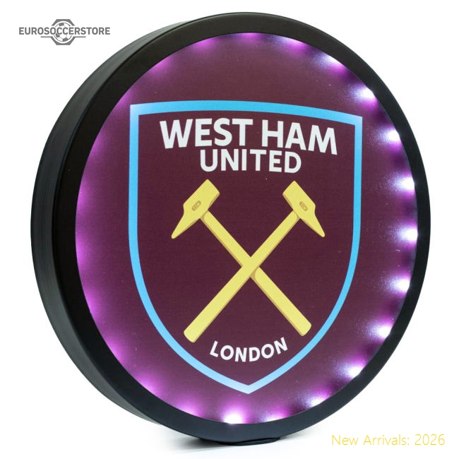 Elite West Ham United Fc Metal Led Logo Sign - Collectors Item