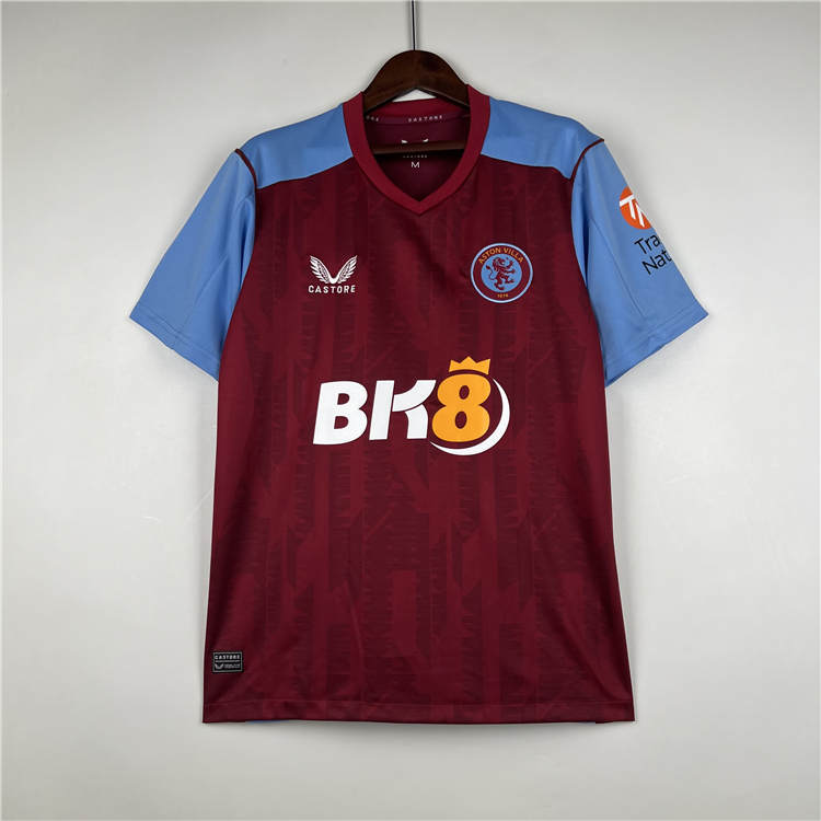 Lightweight Aston Villa 2324 Home Soccer Jersey Red Football Shirt