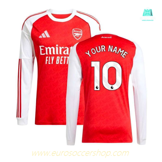 2025-2026 Arsenal Long Sleeve Home Shirt (Your Name)