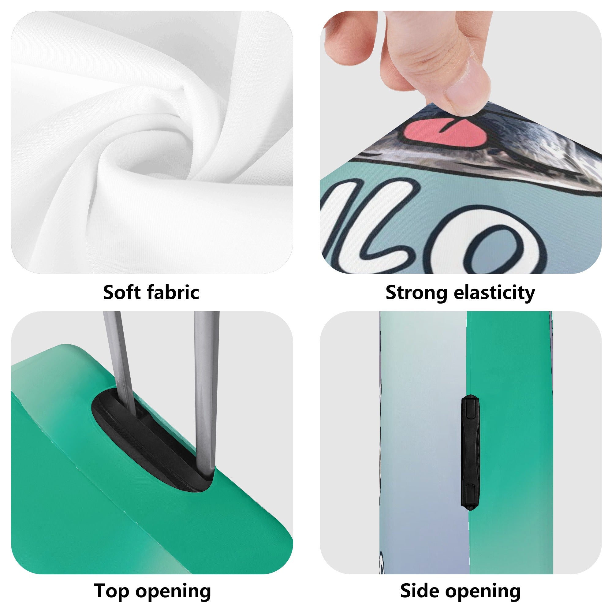 Personalized Luggage Cover with Frenchie Name - Luggage Cover