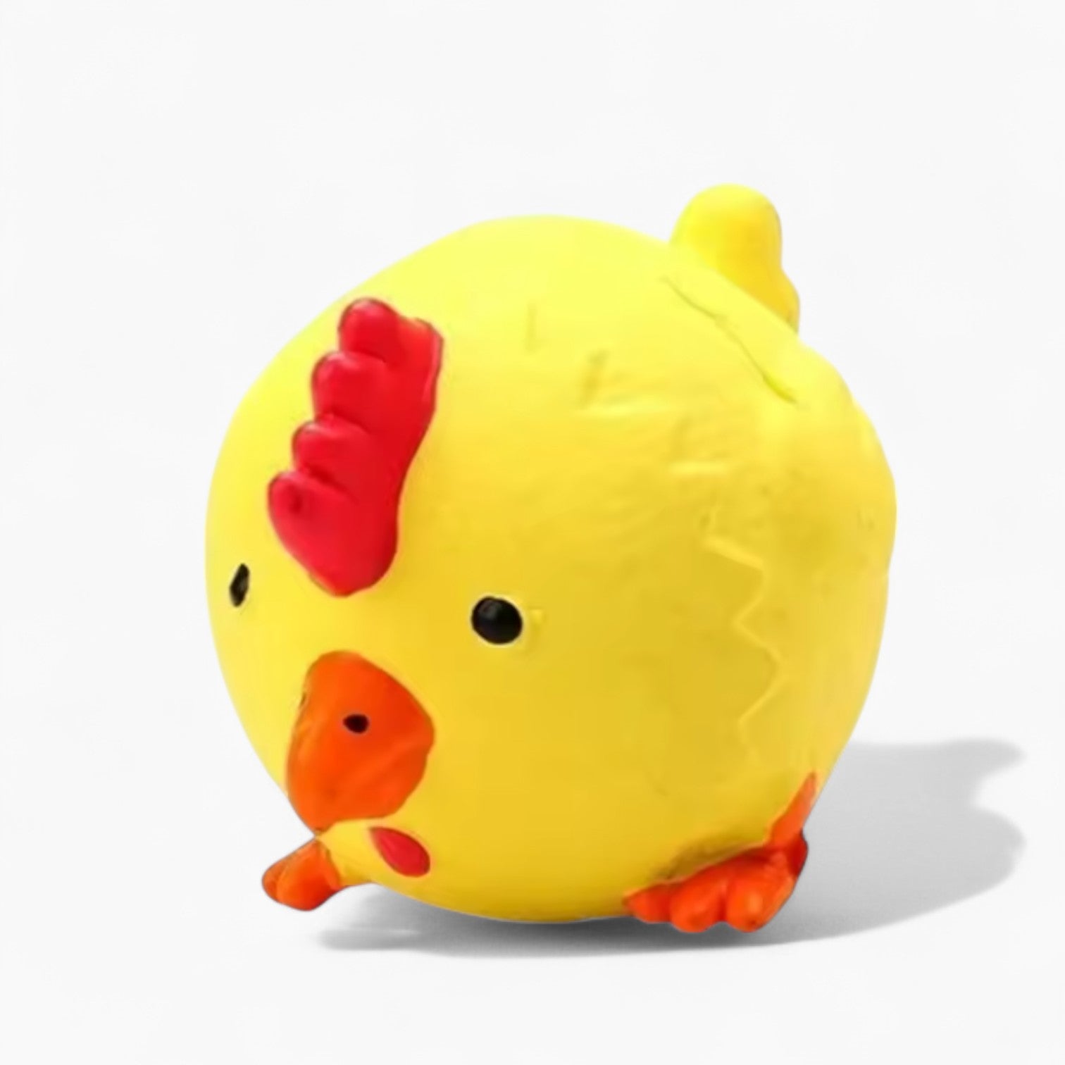 Durable Clucksy Frenchie Squeaky Toy – Farm Animal Latex Chew Toys fo...