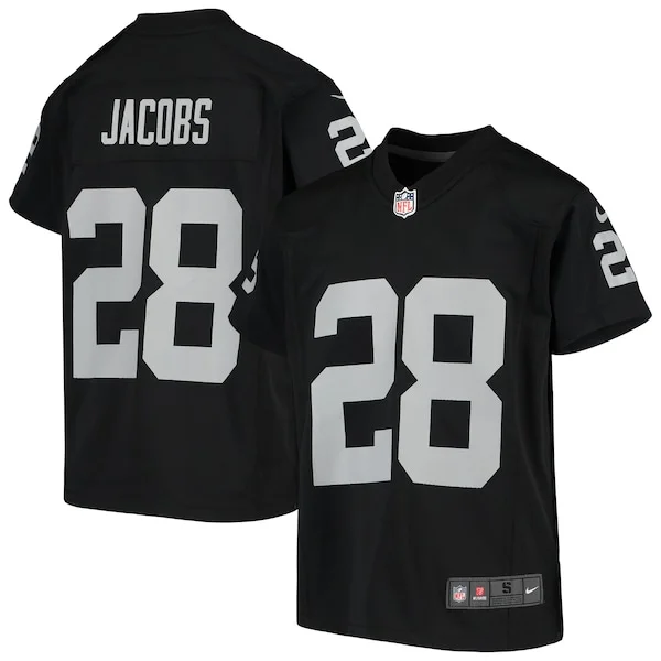 None Josh Jacobs Game Jersey - Black | NFL Player Jersey | NFL Footbal