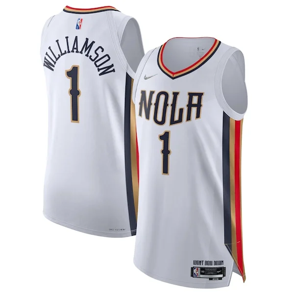 Zion Williamson NOP Swingman Jersey - retro Basketball - White