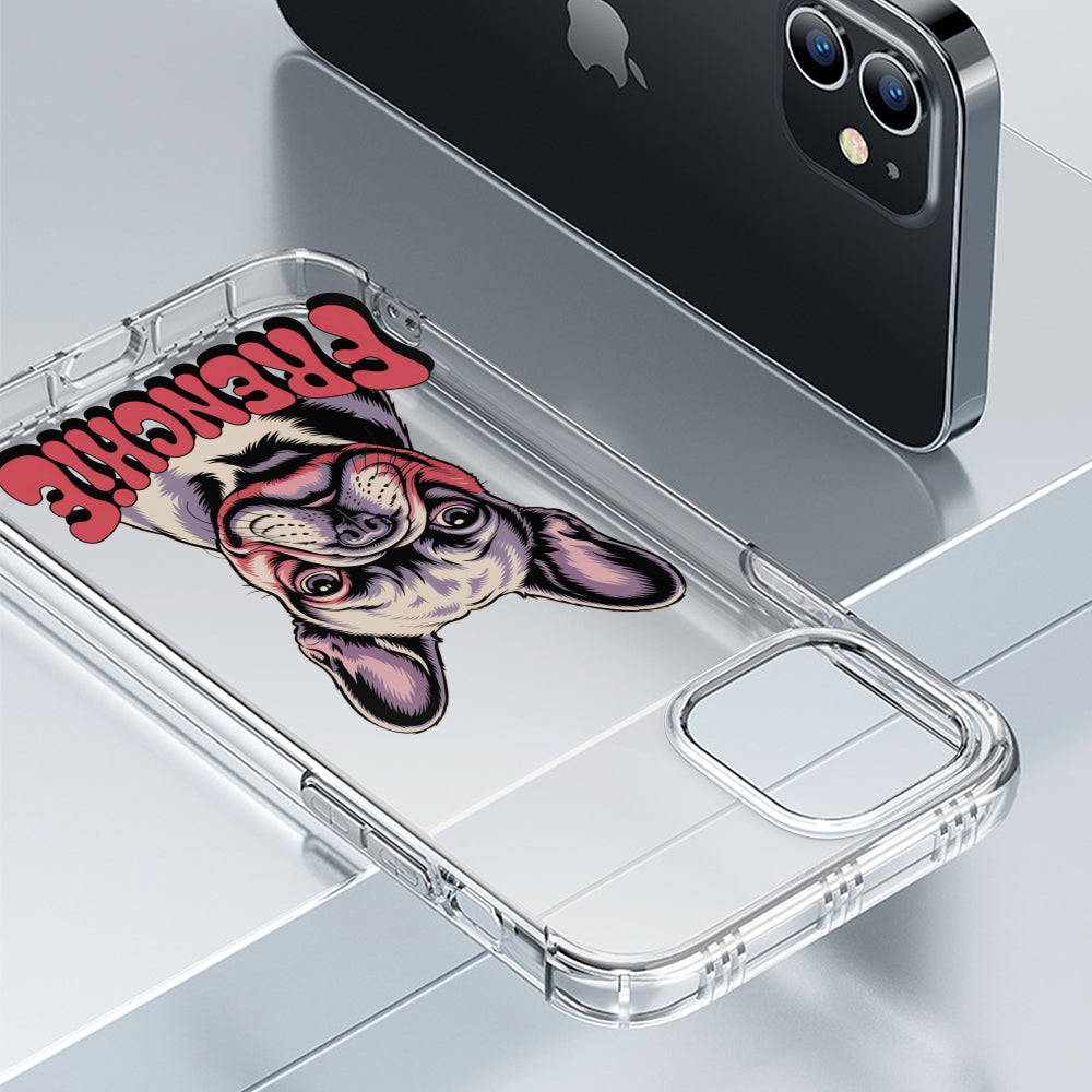 French Bulldog Ace Clear Silicone Phone Case For Iphone, Samsung &