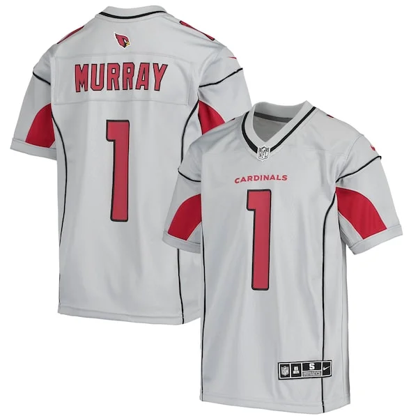 None Kyler Murray Game Jersey - Silver | NFL Player Jersey | NFL Footb