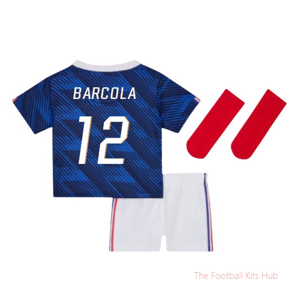 France Kit Barcola #12 2026-2027 Baby National Team Shirt