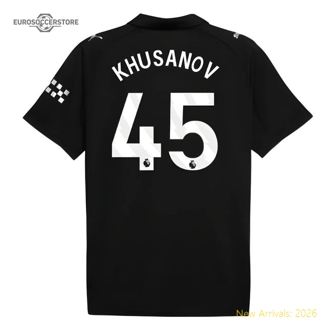 2025-2026 Authentic Man City Alternative Uniform Khusanov 45