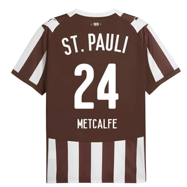 2025-2026 St Pauli Home Shirt (Metcalfe 24)