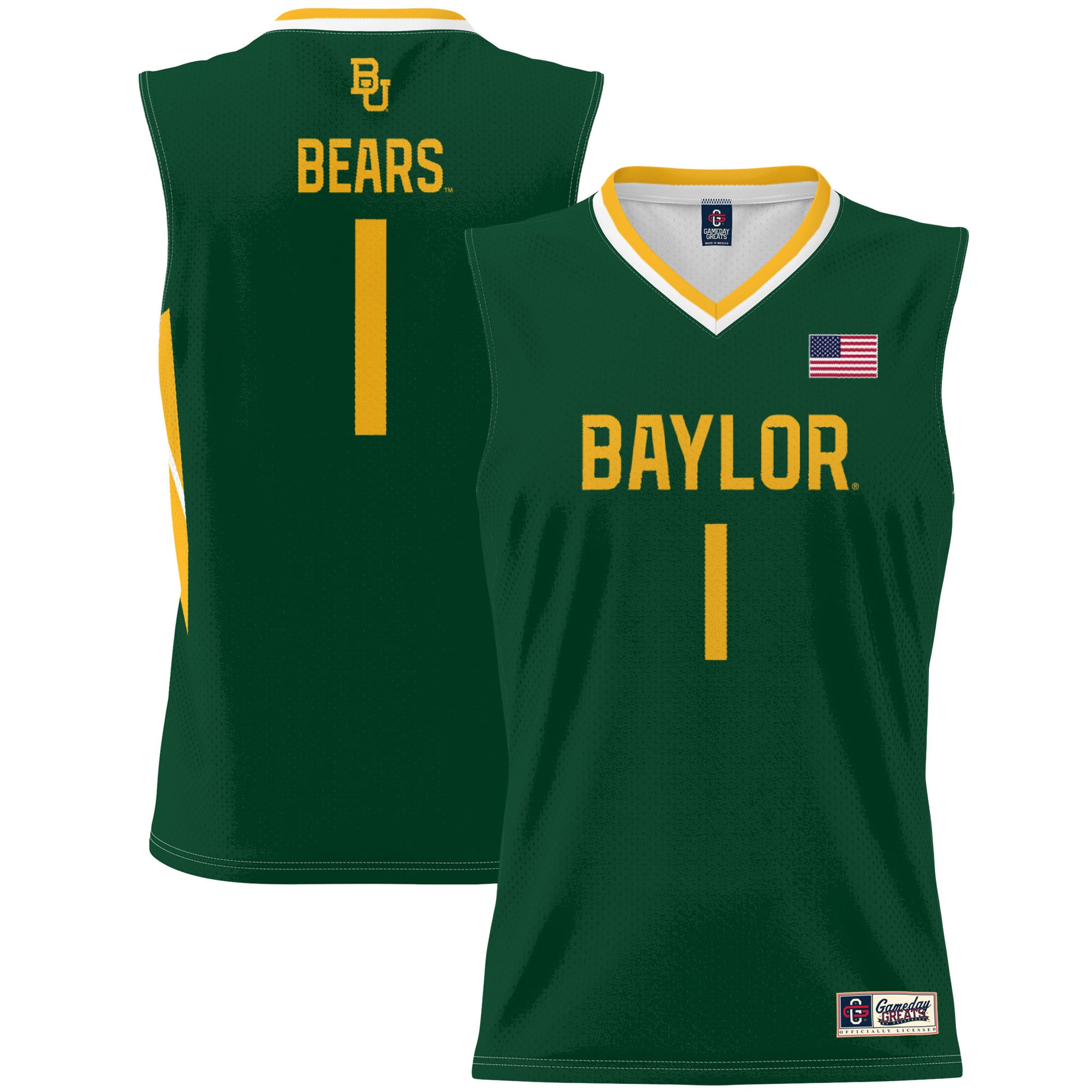 [NJP] Women's Baylor Bears GameDay Greats Lightweight Basketball Jersey - Green