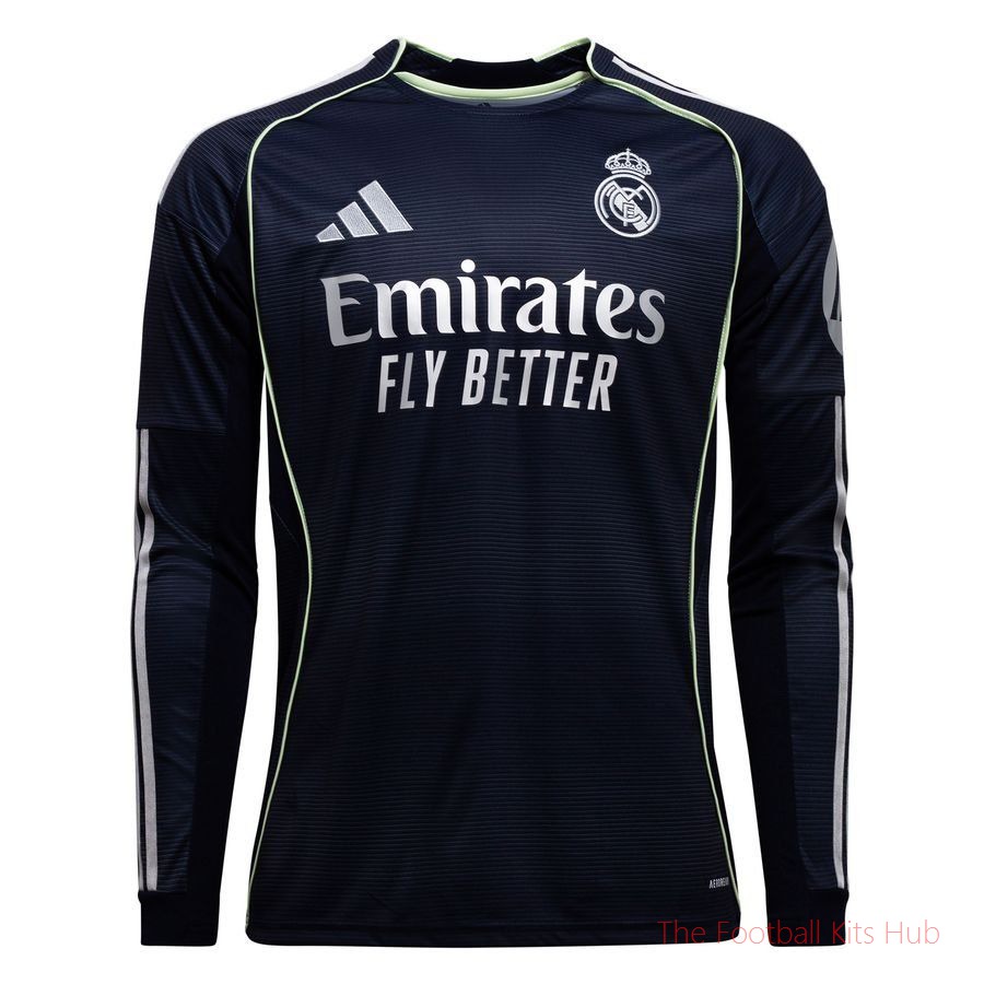 [LK] Real Madrid Away Shirt 2025/26 Long Sleeves