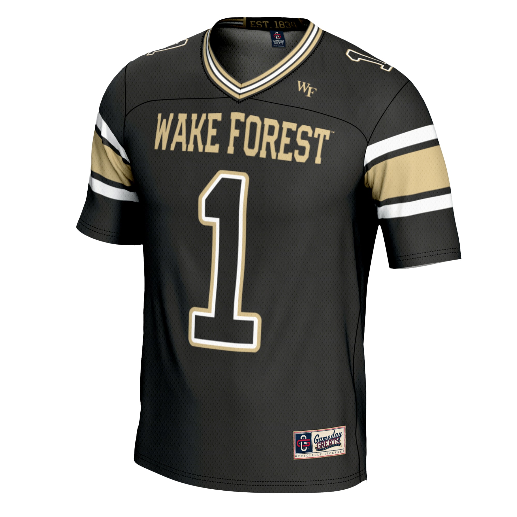 #1 Wake Forest Demon Deacons GameDay Greats Youth Football Jersey - Black