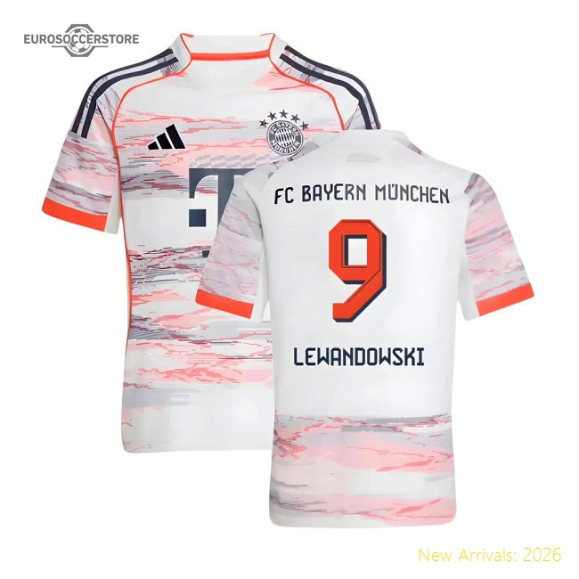 Performance 2025-2026 Bayern Munich Away Shirt (Kids) (Lewandowski 9)