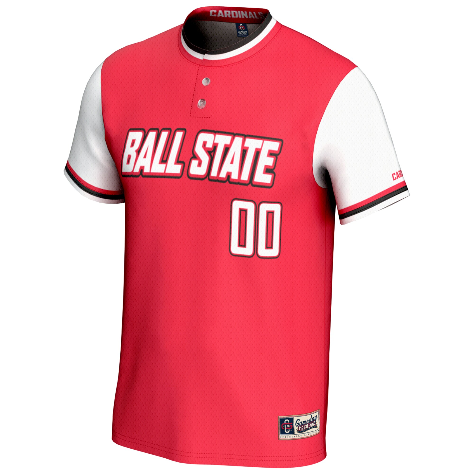 [NJP] Ball State Cardinals GameDay Greats Youth NIL Pick-A-Player Lightweight Softball Jersey - Red