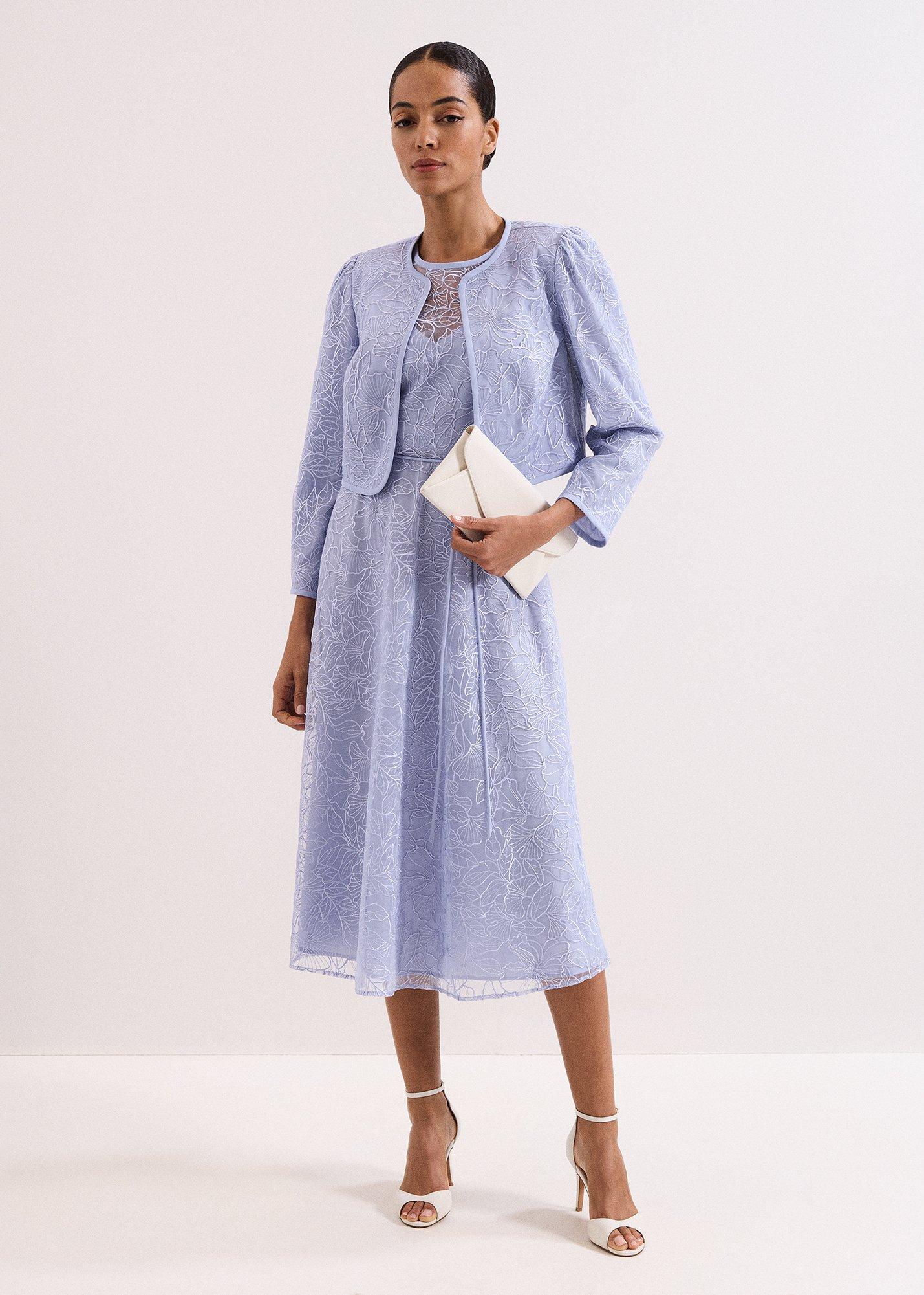 Sakura Blue Embroidered Jacket